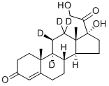 structure of CAS# 73565-87-4, Cortisol-9,11,12,12-D4