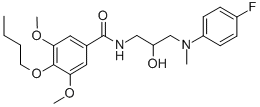 CAS#: 73584-26-6， 4-Butoxy-N-[3-[(4-Fluorophenyl)-Methylamino]-2-Hydroxypropyl]-3,5-Dimethoxybenzamide