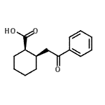 structure of CAS# 736136-28-0, (1R,2R)-2-(2-Oxo-2-phenylethyl)cyclohexanecarboxylic acid;cis-2-(2-Oxo-2-phenylethyl)cyclohexane-1-carboxylic acid