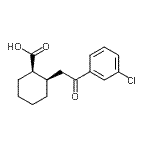 结构式 CAS# 736136-40-6, (1R,2R)-2-[2-(3-氯苯基)-2-氧代乙基]环己烷羧酸