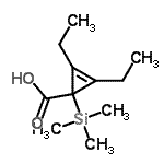 CAS#: 736137-14-7， 2,3-Diethyl-1-(trimethylsilyl)-2-cyclopropene-1-carboxylic acid