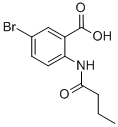 结构式 CAS# 73721-76-3, 5-溴-2-丁酰胺基苯甲酸
