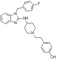 CAS#: 73736-50-2， 4-(2-(4-((1-((4-Fluorophenyl)Methyl)-1H-Benzimidazol-2-Yl)Amino)-1-Piperidinyl)Ethyl)-Phenol