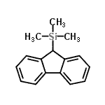 structure of CAS# 7385-10-6, 9H-Fluoren-9-yl(trimethyl)silane;10/6/7385 12:00:00 AM;2-fluoren-9-yl-2-methyl-2-silapropane;9-(TRIMETHYLSILYL)FLUORENE