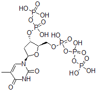 CAS#: 73909-63-4， [(2R,3S,5R)-2-[[Hydroxy-(Hydroxy-Phosphonooxyphosphoryl)Oxyphosphoryl]Oxymethyl]-5-(5-Methyl-2,4-Dioxopyrimidin-1-Yl)Oxolan-3-Yl] Phosphono Hydrogen Phosphate