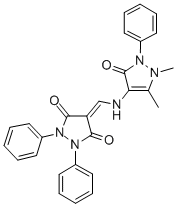 CAS#: 73972-68-6， 4-[[(1,5-Dimethyl-3-Oxo-2-Phenylpyrazol-4-Yl)Amino]Methylidene]-1,2-Di(Phenyl)Pyrazolidine-3,5-Dione