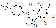 CAS 登录号:73972-98-2, 2-(4-叔丁基环己基)氧羰基-3,4,5,6-四氯苯甲酸钠
