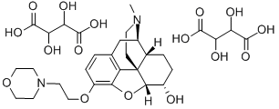 CAS#: 74063-39-1， 4,5-alpha-Epoxy-17-methyl-3-(2-morpholinoethoxy)morphinan-6-alpha-ol bis(hydrogentartrate)