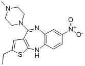 CAS#: 74162-45-1， 2-Ethyl-4-(4-Methylpiperazin-1-Yl)-7-Nitro-5H-Thieno[3,2-c][1,5]Benzodiazepine