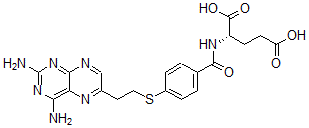 CAS#: 74163-10-3， (2S)-2-[[4-[2-(2,4-Diaminopteridin-6-Yl)Ethylsulfanyl]Benzoyl]Amino]Pentanedioic Acid