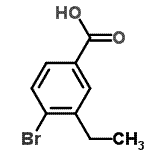结构式 CAS# 741698-92-0, 4-溴-3-乙基苯甲酸