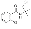 structure of CAS# 74201-13-1, N-(2-Hydroxy-1,1-Dimethylethyl)-2-Methoxybenzenecarboxamide;N-(2-Hydroxy-1,1-Dimethyl-Ethyl)-2-Methoxy-Benzamide;N-(2-Hydroxy-1,1-Dimethylethyl)-2-Methoxybenzamide;N-(1-Hydroxy-2-Methyl-Propan-2-Yl)-2-Methoxy-Benzamide