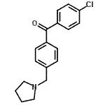 structure of CAS# 742085-16-1, (4-Chlorophenyl)[4-(1-pyrrolidinylmethyl)phenyl]methanone;4-Chloro-4'-pyrrolidinomethyl benzophenone;MFCD03841513