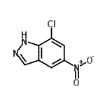 结构式 CAS# 74209-22-6, 7-氯-5-硝基-1H-吲唑
