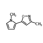 CAS#: 74304-97-5， 3-Methyl-5-(1-methyl-1H-pyrrol-2-yl)-1,2-oxazole