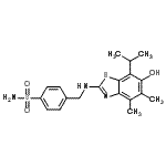 CAS#: 743388-88-7， 4-{[(6-Hydroxy-7-isopropyl-4,5-dimethyl-1,3-benzothiazol-2-yl)amino]methyl}benzenesulfonamide