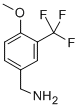 structure of CAS# 743408-04-0, 4-Methoxy-3-(Trifluoromethyl)Benzylamine;4-METHOXY-3-(TRIFLUOROMETHYL)BENZYLAMINE