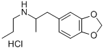 结构式 CAS# 74341-77-8, 1-(1,3-苯并二氧戊环-5-基)-N-丙基丙-2-胺盐酸盐
