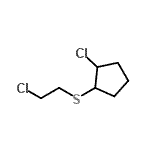 CAS#: 743438-46-2， 1-Chloro-2-[(2-chloroethyl)sulfanyl]cyclopentane