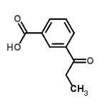 结构式 CAS# 74380-71-5, 3-丙酰基苯甲酸