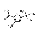 CAS#: 746671-67-0， 3-Amino-5-(2-methyl-2-propanyl)-2-thiophenecarboxylic acid