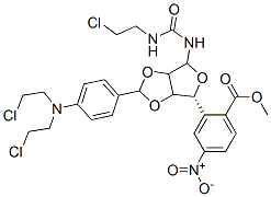 CAS#: 74692-68-5, 1-(2,3-O-(p-(bis(2-chloroethyl)amino)benzylidene)-D-ribofuranos-2-yl)-3-(2chloroethyl)-Urea 5'-(p-nitrobenzoate)