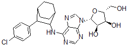 CAS#: 74717-74-1， (2R,3R,4S,5R)-2-[6-[[7-(4-Chlorophenyl)-8-Bicyclo[2.2.2]Octanyl]Amino]Purin-9-Yl]-5-(Hydroxymethyl)Oxolane-3,4-Diol