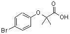 structure of CAS# 7472-69-7, 2-(4-Bromophenoxy)-2-methyl-propionic acid;2-(4-Bromophenoxy)-2-Methyl-Propanoic Acid;2-(4-Bromophenoxy)-2-Methyl-Propionic Acid;Nsc402041