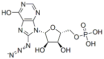 CAS#: 74721-48-5， [(2R,3S,4R,5R)-5-(8-Azido-6-Oxo-3H-Purin-9-Yl)-3,4-Dihydroxyoxolan-2-Yl]Methyl Dihydrogen Phosphate