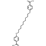 结构式 CAS# 74774-61-1, 4,4'-[1,10-癸烷二基二(氧基)]二苯甲酸