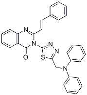 CAS#: 74796-91-1， 3-[5-[(Di(Phenyl)Amino)Methyl]-1,3,4-Thiadiazol-2-Yl]-2-[(E)-2-Phenylethenyl]Quinazolin-4-One