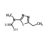 CAS#: 748080-73-1， (5-Ethyl-1,3,4-thiadiazol-2-yl)methylcarbamodithioic acid