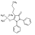 CAS#: 74810-87-0， 4-Butyl-1,2-diphenyl-5-[(trimethylsilyl)oxy]-1,2-dihydro-3H-pyrazol-3-one
