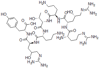 CAS#: 74899-63-1， (2R)-2-[[(2S)-2-[[(2R)-5-Amino-2-[[(2S,3R)-2-[[(2R)-5-Amino-2-[[(2S,4S)-2-[[(2S)-2-Amino-5-(Diaminomethylideneamino)Pentanoyl]Amino]-5-(Diaminomethylideneamino)-4-Hydroxypentanoyl]Amino]Pentanoyl]Amino]-3-Hydroxybutanoyl]Amino]Pentanoyl]Amino]-5-(Diaminomethylideneamino)-4-Hydroxypentanoyl]Amino]-3-(4-Hydroxyphenyl)Propanoic Acid