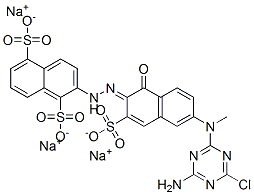 CAS#: 75026-84-5， Trisodium 2-[(2E)-2-[6-[(4-Amino-6-Chloro-1,3,5-Triazin-2-Yl)-Methylamino]-1-Oxo-3-Sulfonatonaphthalen-2-Ylidene]Hydrazinyl]Naphthalene-1,5-Disulfonate