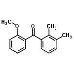 structure of CAS# 750633-49-9, (2,3-Dimethylphenyl)(2-methoxyphenyl)methanone;2,3-dimethyl-2'-methoxybenzophenone