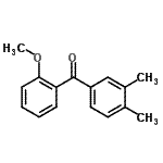 structure of CAS# 750633-53-5, (3,4-Dimethylphenyl)(2-methoxyphenyl)methanone;3,4-dimethyl-2'-methoxybenzophenone
