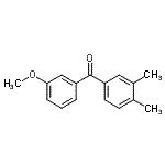 structure of CAS# 750633-73-9, (3,4-Dimethylphenyl)(3-methoxyphenyl)methanone;3,4-dimethyl-3'-methoxybenzophenone