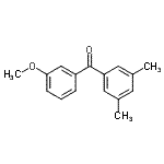 structure of CAS# 750633-74-0, (3,5-Dimethylphenyl)(3-methoxyphenyl)methanone;3,5-dimethyl-3'-methoxybenzophenone