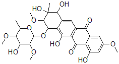 CAS#: 75086-97-4， 4,6,9,10-Tetrahydroxy-7-(4-Hydroxy-3,5-Dimethoxy-6-Methyloxan-2-Yl)Oxy-2,8-Dimethoxy-9-Methyl-8,10-Dihydro-7H-Tetracene-5,12-Dione