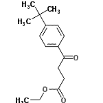 structure of CAS# 75237-09-1, Ethyl 4-[4-(2-methyl-2-propanyl)phenyl]-4-oxobutanoate;ethyl 4-(4-t-butylphenyl)-4-oxobutyrate