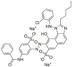 CAS#: 75268-67-6， Disodium (8Z)-8-[[5-(Benzoylamino)-2-Sulfonatophenyl]Hydrazinylidene]-1-[(2-Chlorophenyl)Amino]-9-Oxo-2-Pentylbenzo[g]Benzimidazole-7-Sulfonate