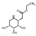 CAS#: 753429-43-5， Ethyl [(2R,3S,4R,5R)-3,4,5-trihydroxy-2-piperidinyl]acetate