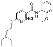 CAS 登录号:75348-40-2, 6-(2-二乙基氨基乙氧基)-N-(2-甲氧基苯基)吡啶-3-甲酰胺盐酸盐