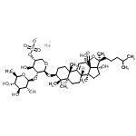 CAS#: 75410-52-5， Sodium (3beta,12alpha)-12,17-dihydroxy-18-oxo-18,20-epoxylanost-9(11)-en-3-yl 2-O-(6-deoxy-beta-D-glucopyranosyl)-4-O-sulfonato-beta-D-xylopyranoside
