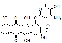CAS#: 75444-29-0， (7S,9S)-9-Acetyl-7-[(2R,4R,5S,6R)-4-Amino-5-Hydroxy-6-Methyloxan-2-Yl]Oxy-6,9,11-Trihydroxy-4-Methoxy-8,10-Dihydro-7H-Tetracene-5,12-Dione