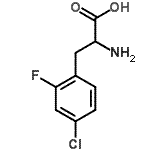 structure of CAS# 754944-16-6, 4-Chloro-2-fluorophenylalanine;2-amino-3-(4-chloro-2-fluorophenyl)propanoic acid;MFCD04115957