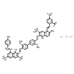 CAS#: 75522-94-0， Trisodium 2-{[2-amino-5-hydroxy-6-({4'-[(1-hydroxy-8-{[(4-methylphenyl)sulfonyl]amino}-3,6-disulfonato-2-naphthyl)diazenyl]-3,3'-dimethoxy-4-biphenylyl}diazenyl)-7-sulfo-1-naphthyl]diazenyl}-5-nitrobenzoate