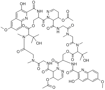 结构式 CAS# 75580-37-9, 单乙酰基-吕宋肽菌素B