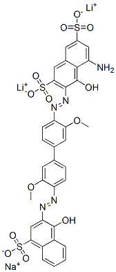 CAS#: 75673-19-7， 5-Amino-4-Hydroxy-3-[[4'-[(1-Hydroxy-4-Sulfo-2-Naphthalenyl)Azo]-3,3'-Dimethoxy [1,1'-Biphenyl]-4-Yl]Azo]-2,7-Naphthalenedisulfonic Acid Dilithium Monosodium Salt